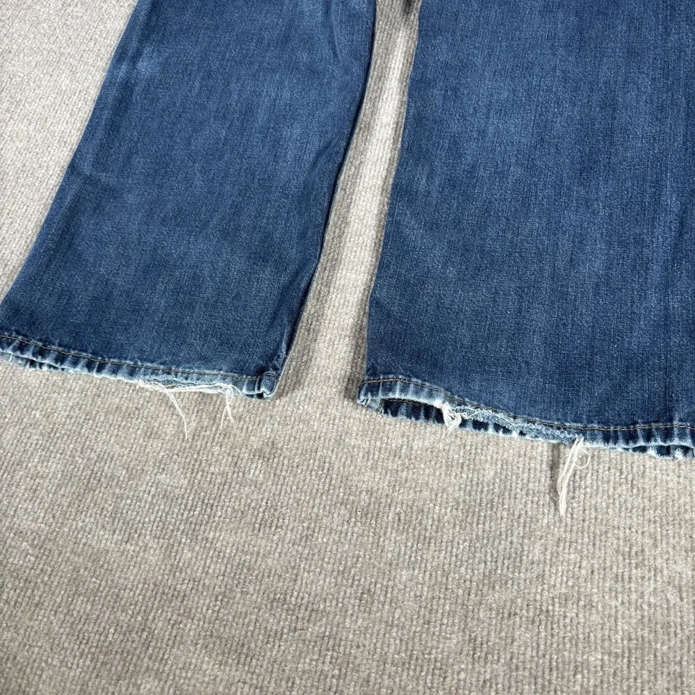 Levis 569 Jeans Mens 36x30 Loose Straight Fit Dark Blue Denim Distressed Baggy